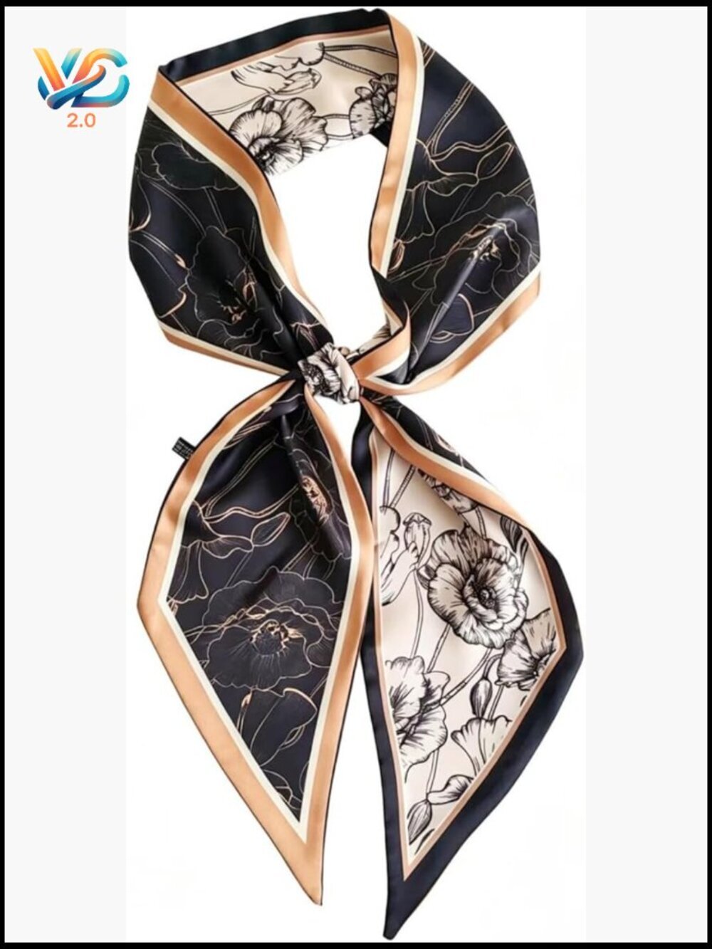 Long Satin Hair Scarf for Women Purse Scarf Handbag Wrap Silky Soft Lightweight